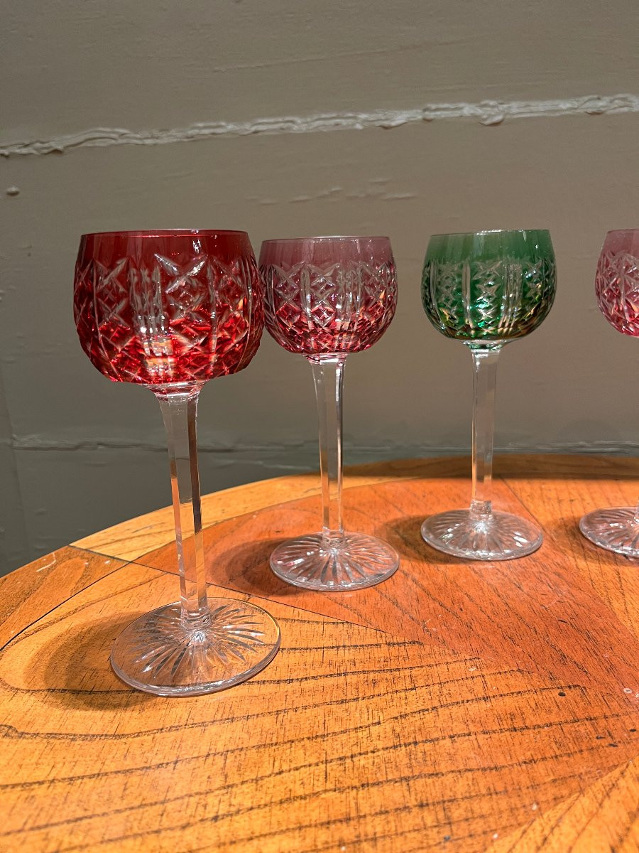 6 verres à vin rouge Saint Louis en cristal modèle Riesling-photo-2