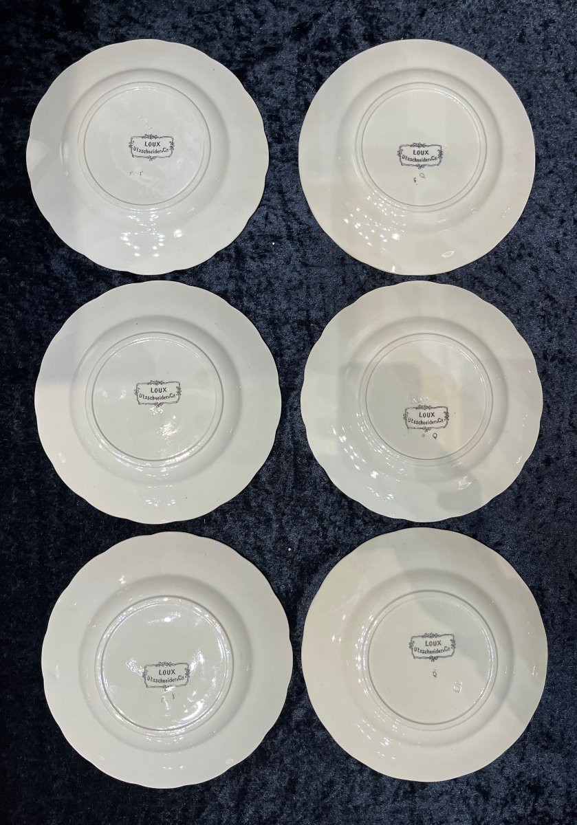 Henri Loux Utzschneider & Cie 1904 -1906: 12 assiettes à dessert -photo-3