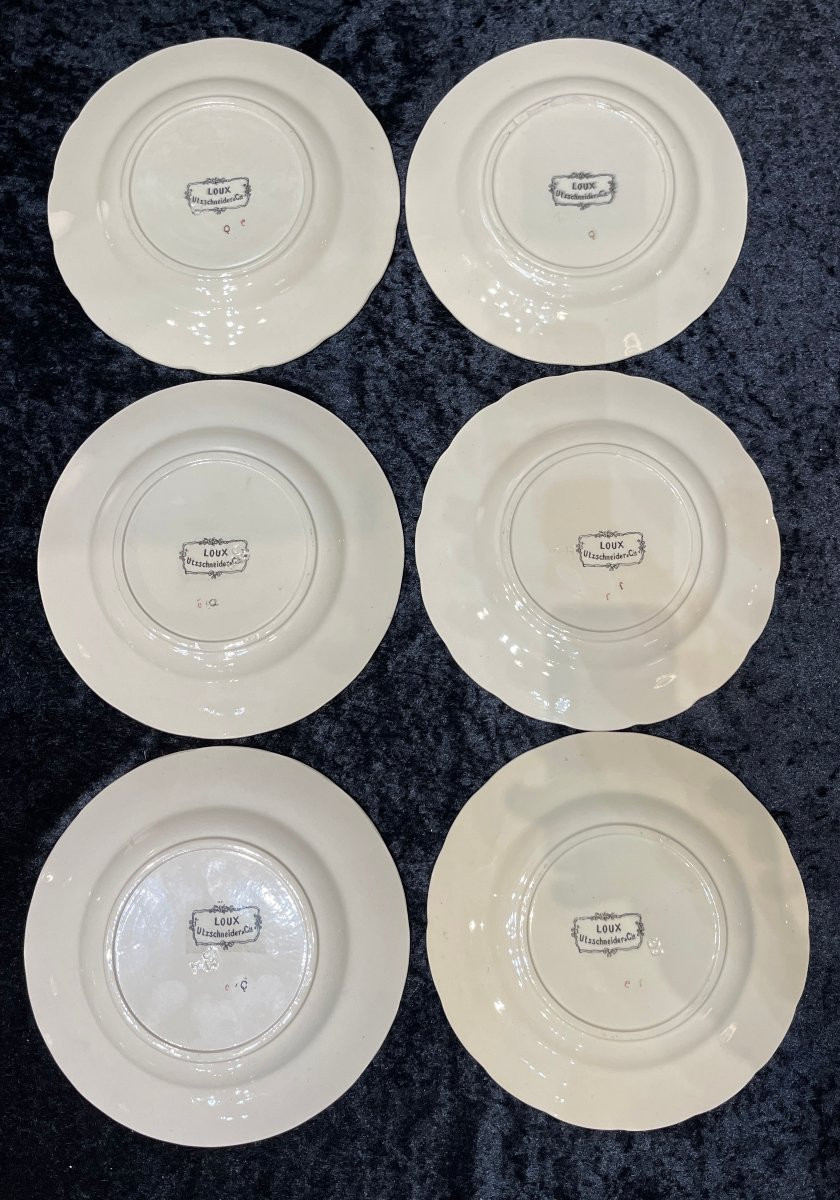 Henri Loux Utzschneider & Cie 1904 -1906: 12 assiettes à dessert -photo-5