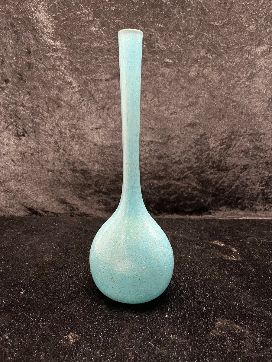 Delatte Nancy Vase: Glass Paste - Enameled With Rose Decoration-photo-3