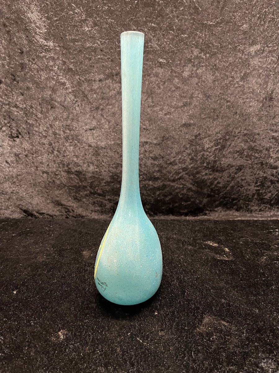 Delatte Nancy Vase: Glass Paste - Enameled With Rose Decoration-photo-4