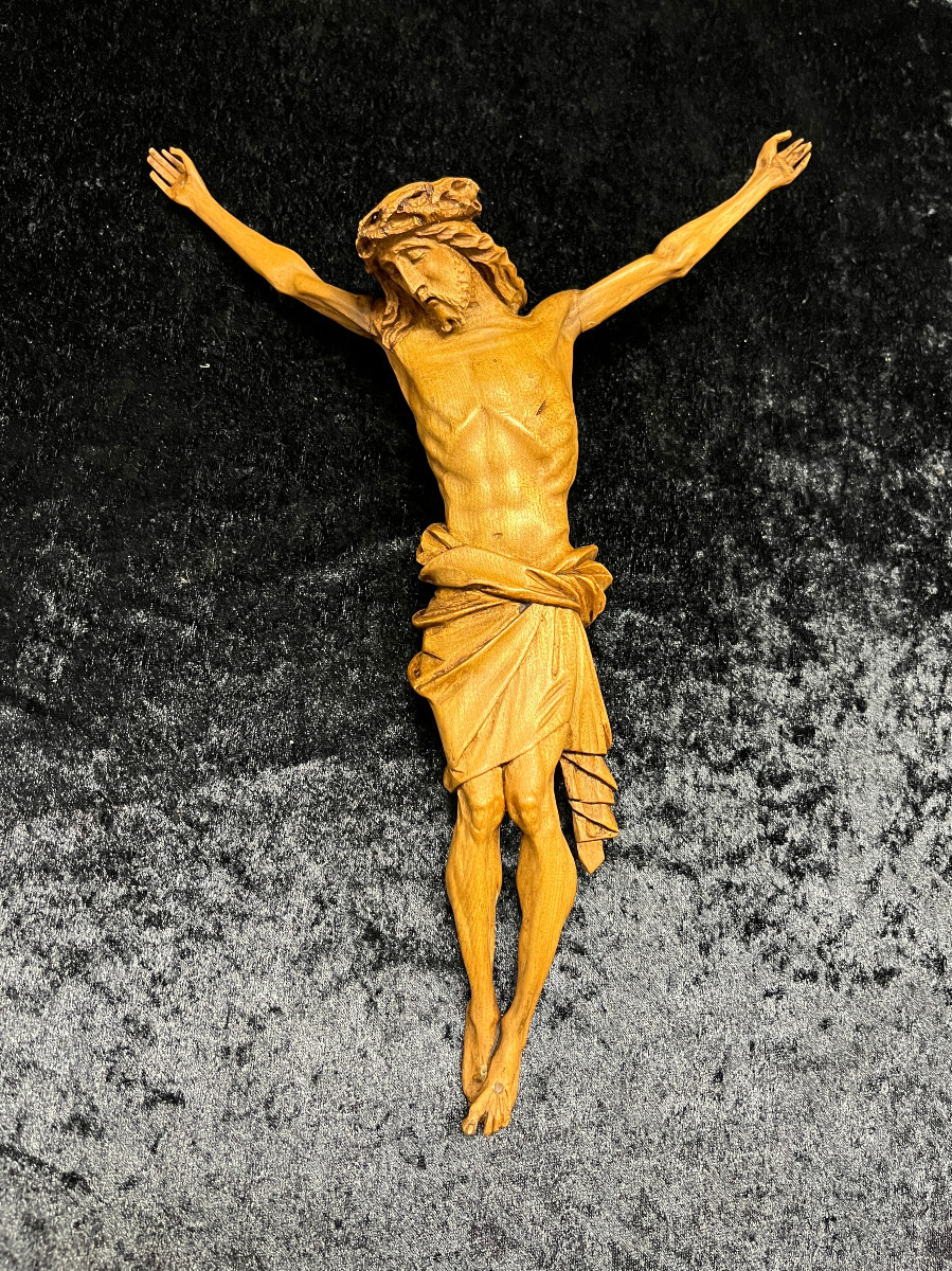 Christ Carved In Wood, 19th Century