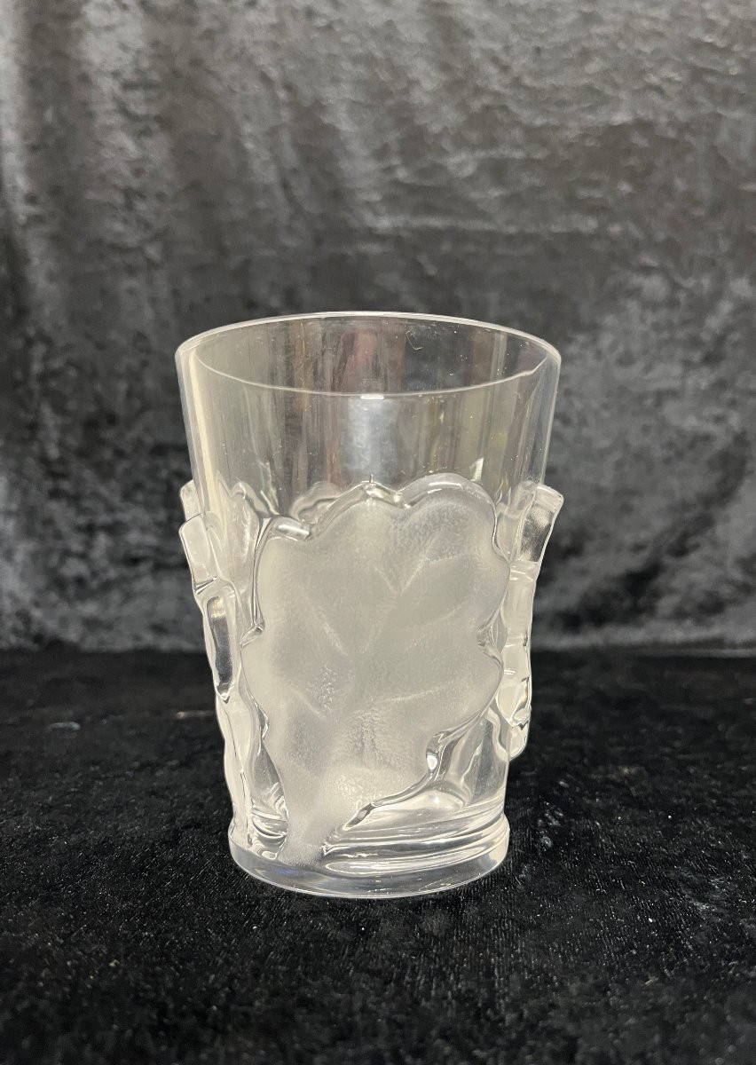 Lalique Vase, France - Oak Leaves-photo-2