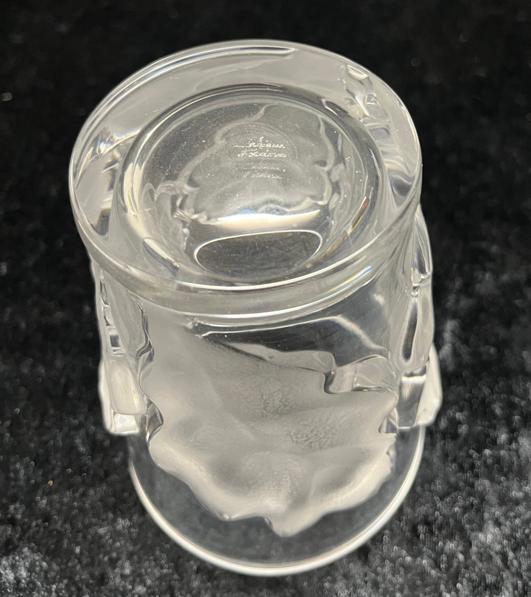 Lalique Vase, France - Oak Leaves-photo-4