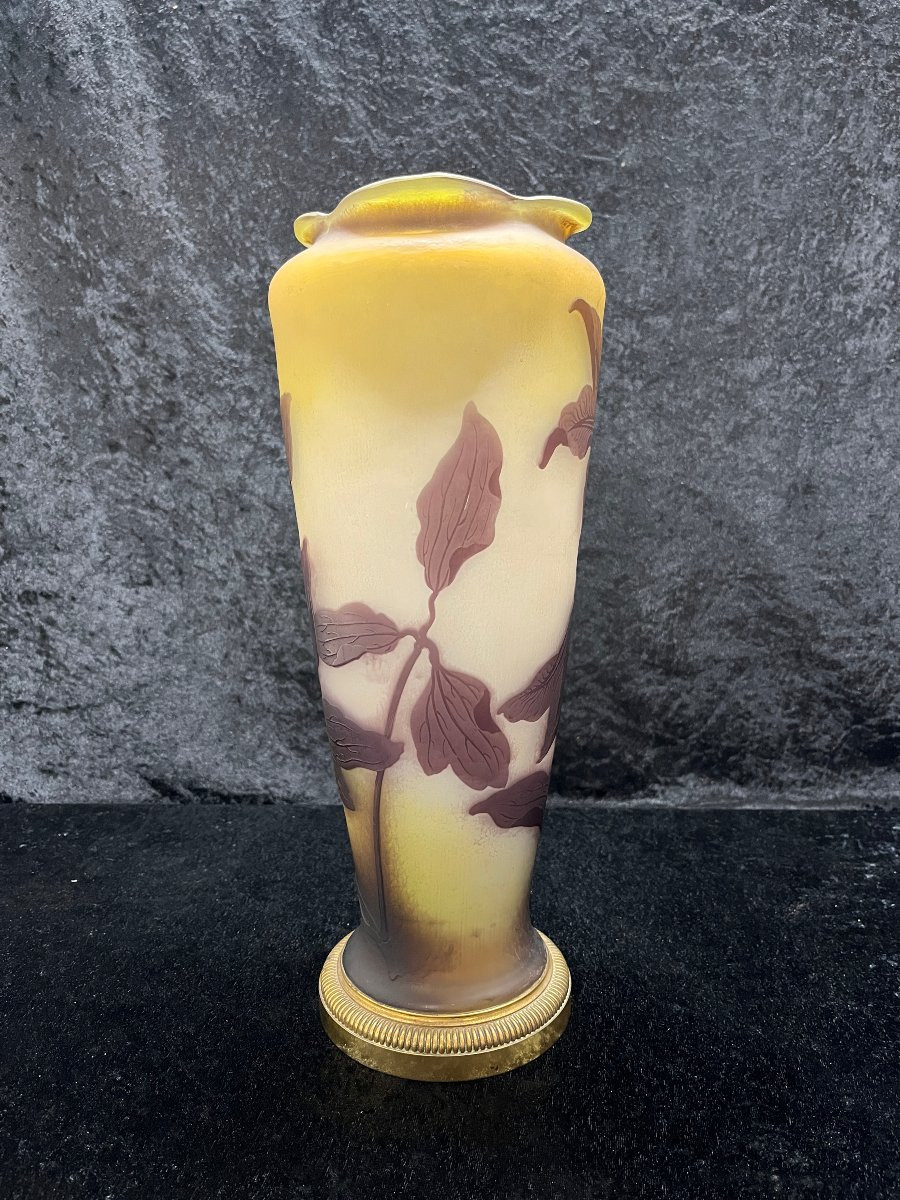 Vase Gallé pour l'Escalier de Cristal à décor de clématites-photo-4