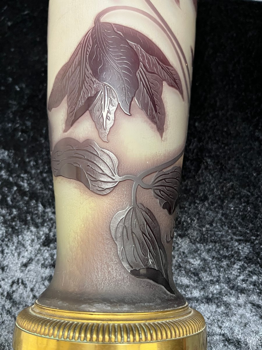 Vase Gallé pour l'Escalier de Cristal à décor de clématites-photo-1