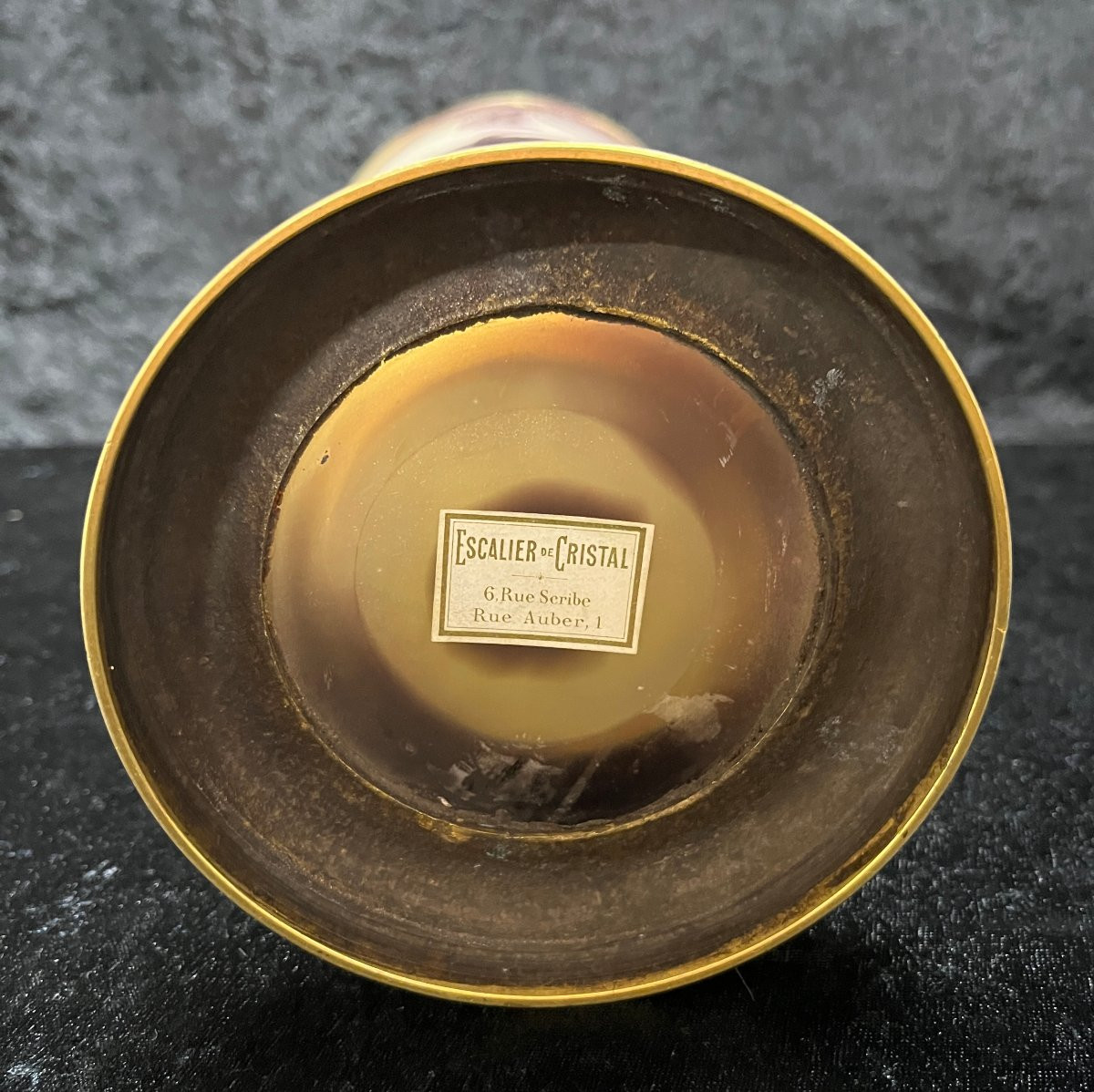 Vase Gallé pour l'Escalier de Cristal à décor de clématites-photo-2