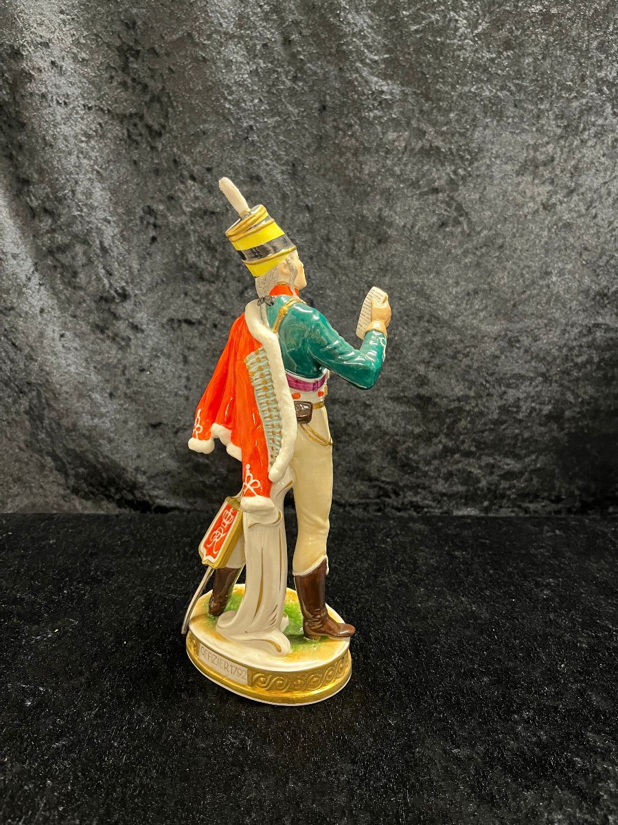 Figurine officier allemand en porcelaine de Rudolf Kämmer -photo-4