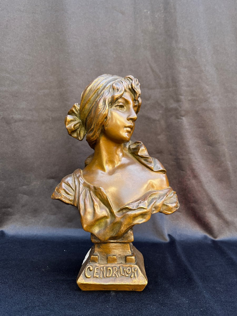 Bronze Art Nouveau - Emmanuel Villanis - Cendrillon-photo-2