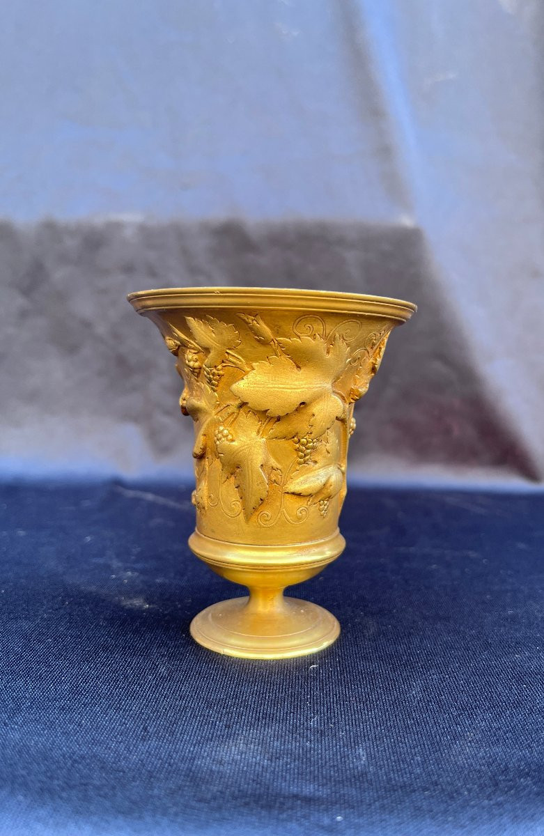 Vase en Bronze doré Barbedienne-photo-3