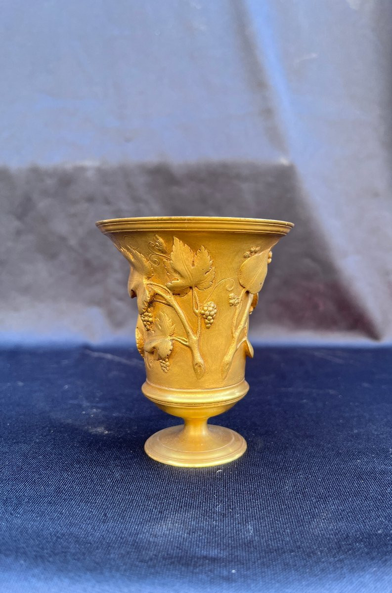 Vase en Bronze doré Barbedienne-photo-1