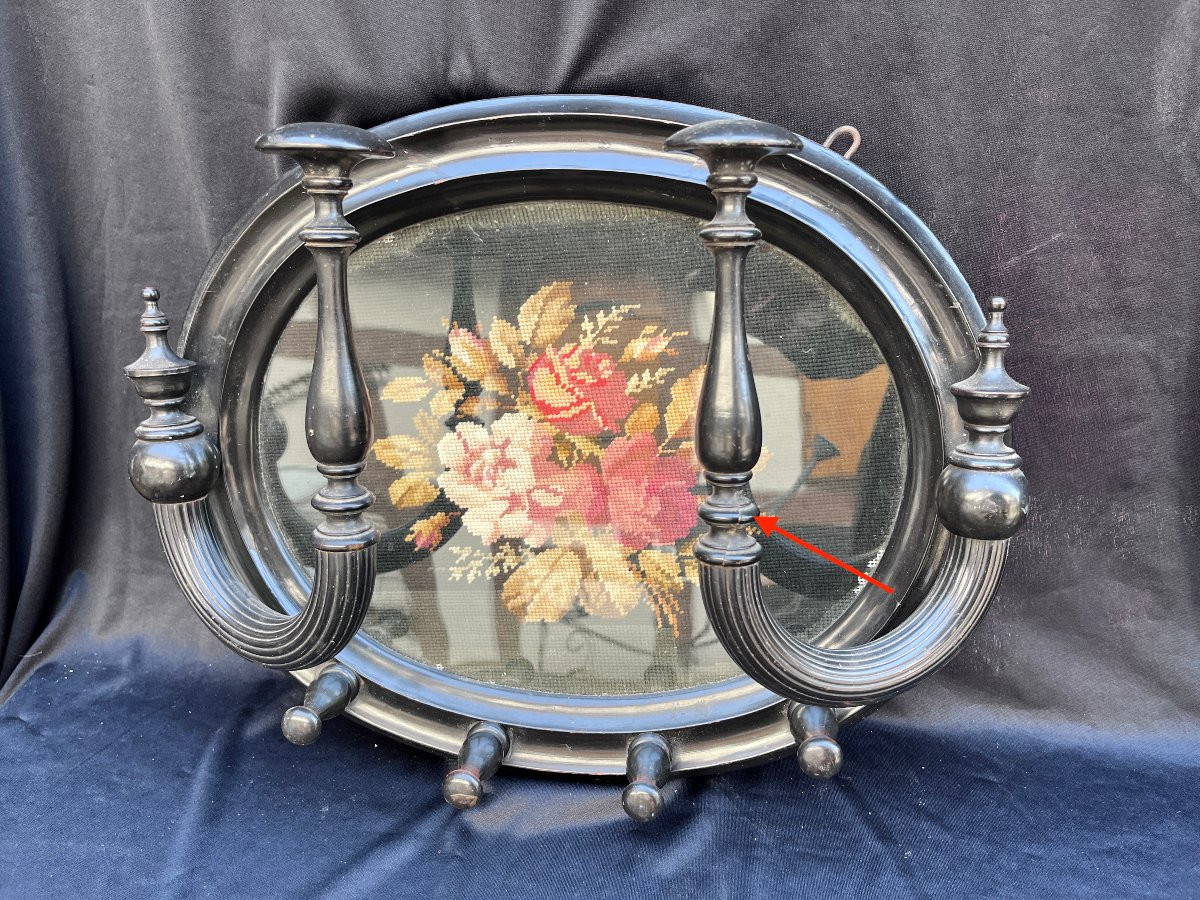 Napoleon III Floral Tapestry Coat Rack-photo-2