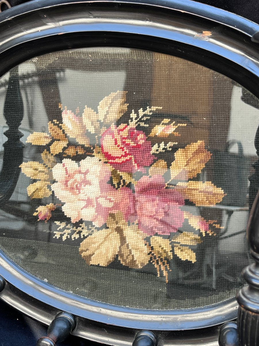 Napoleon III Floral Tapestry Coat Rack-photo-4