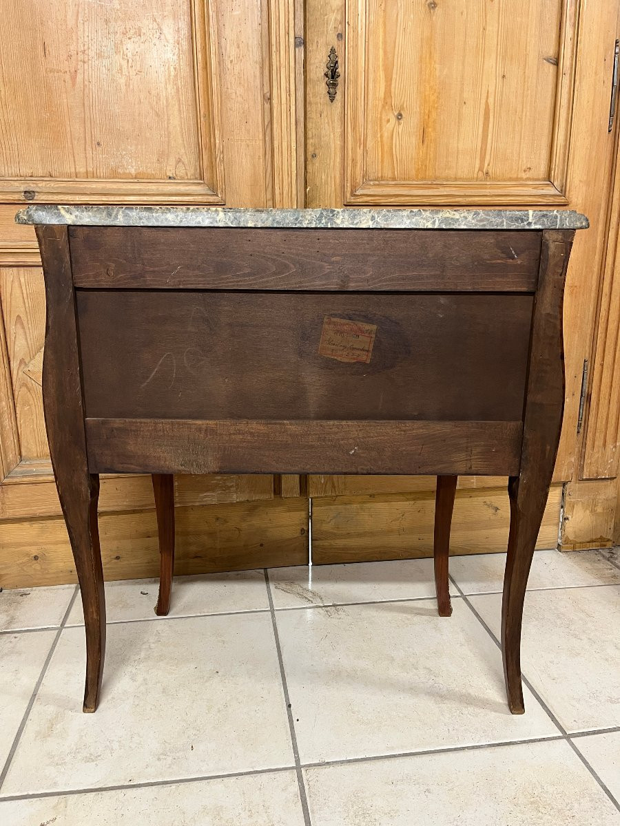 Commode Sauteuse de style Louis XV  en bois de rose-photo-1