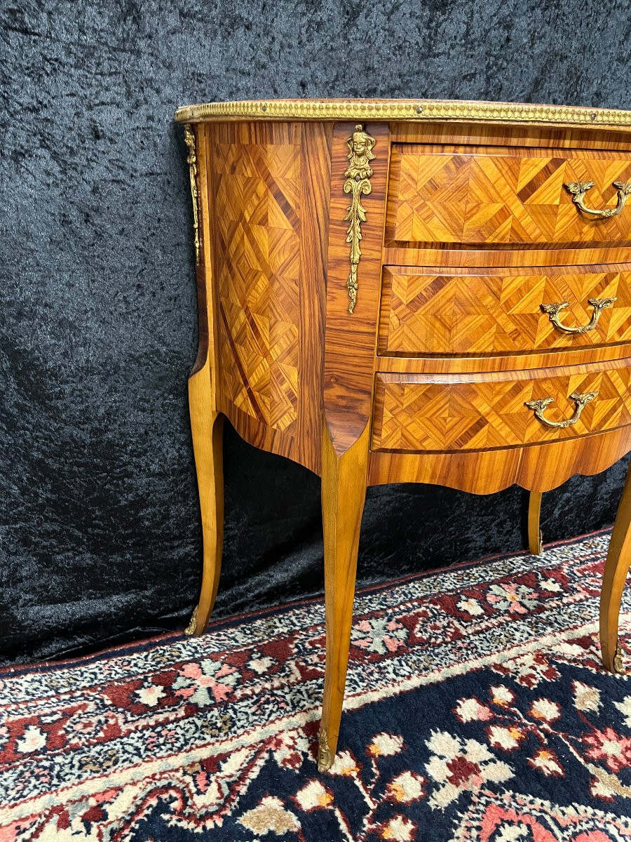 Louis XV Style Half-moon Commode-photo-3