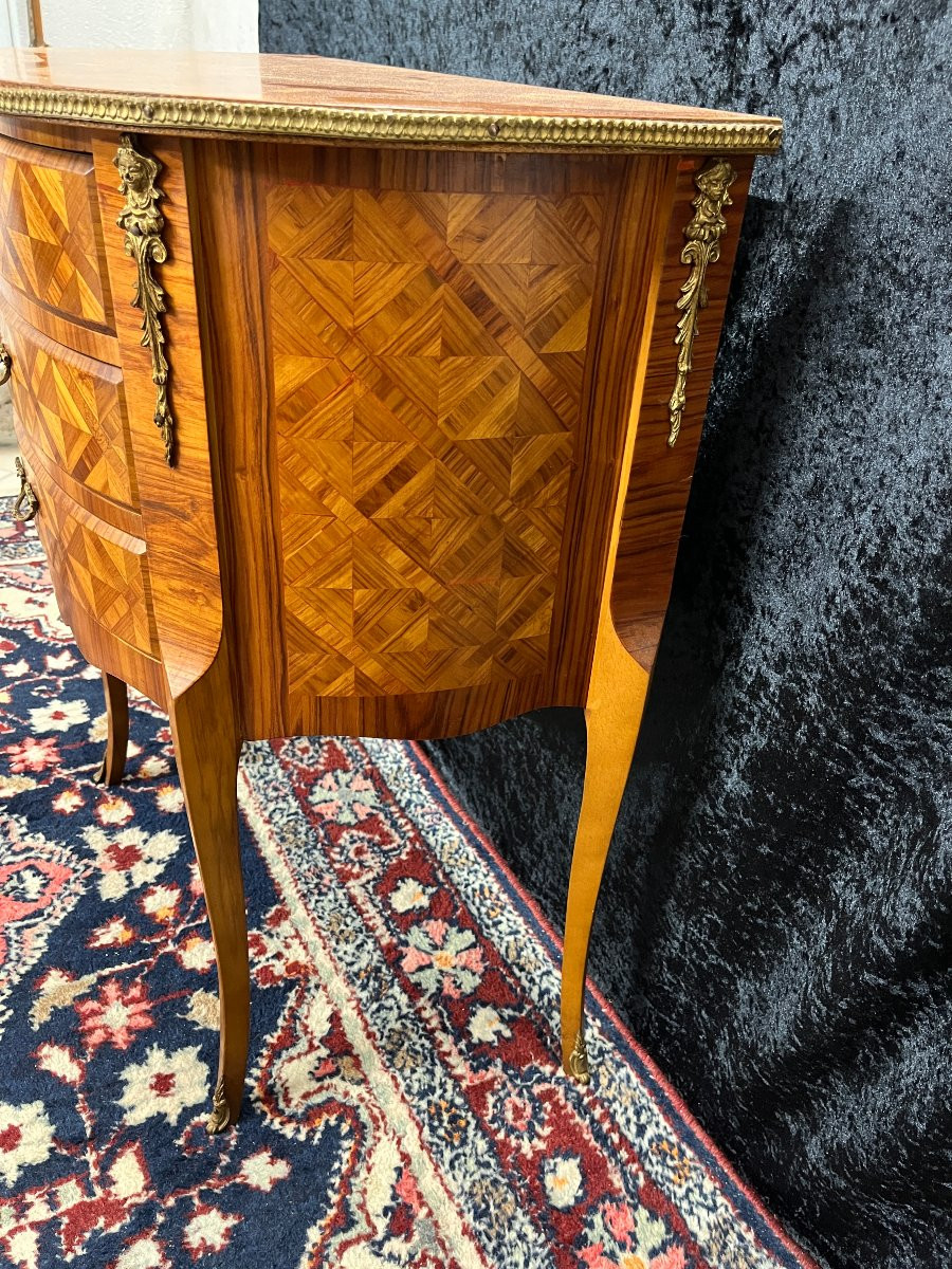 Louis XV Style Half-moon Commode-photo-2