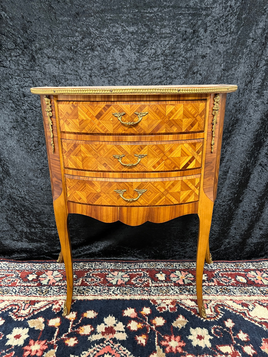 Louis XV Style Half-moon Commode