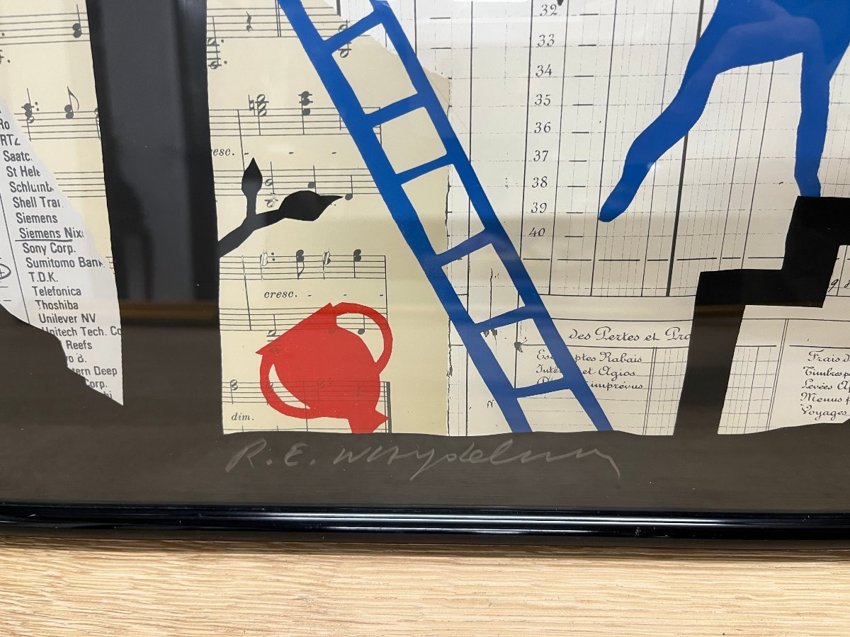 Screen Print By Raymond-émile Waydelich, "the Gold Of The Rhine," 1991-photo-1