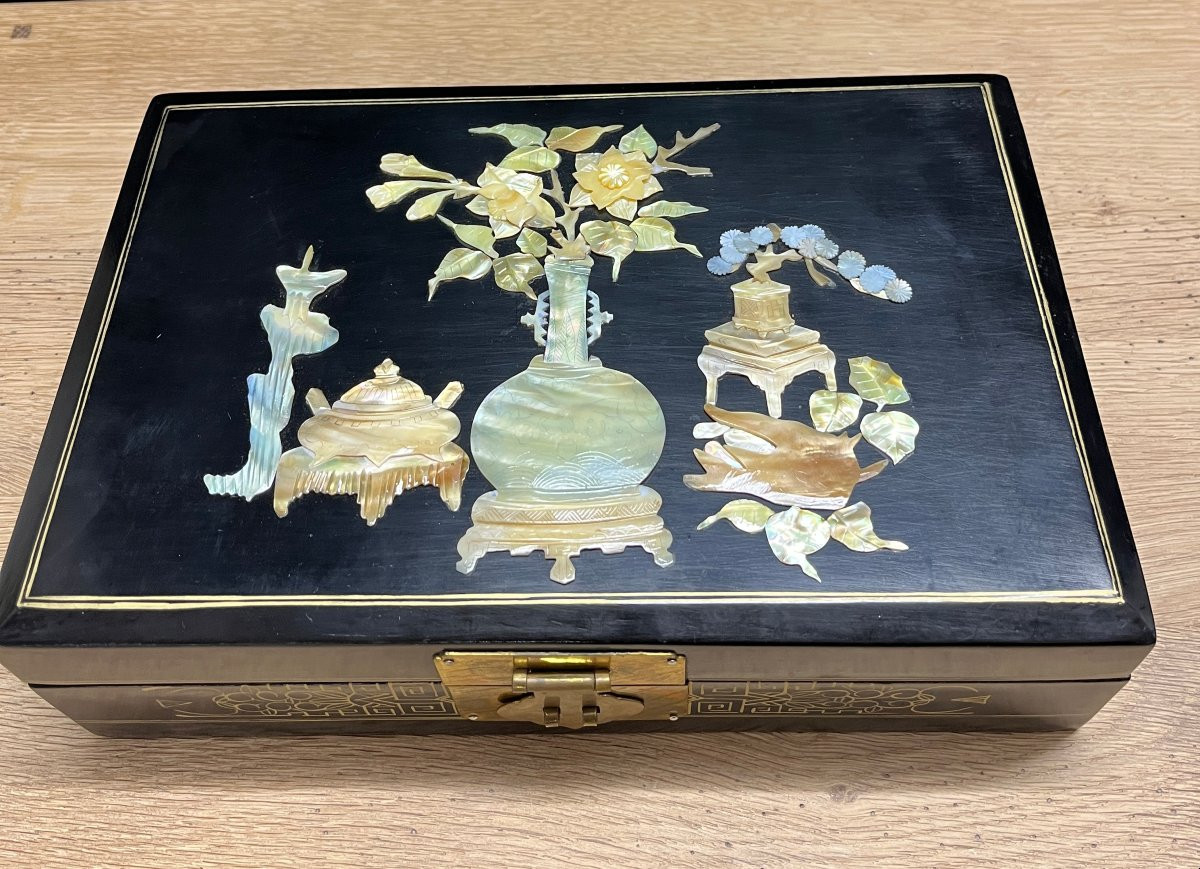 2 boites à bijoux Chine Nacre-photo-3