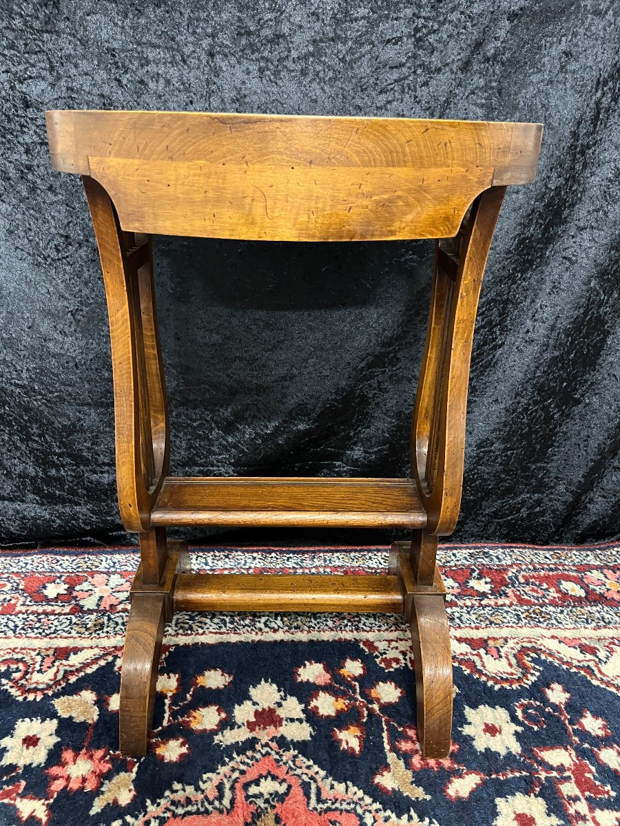 Restoration Style Lyre-style Pedestal Table-photo-4