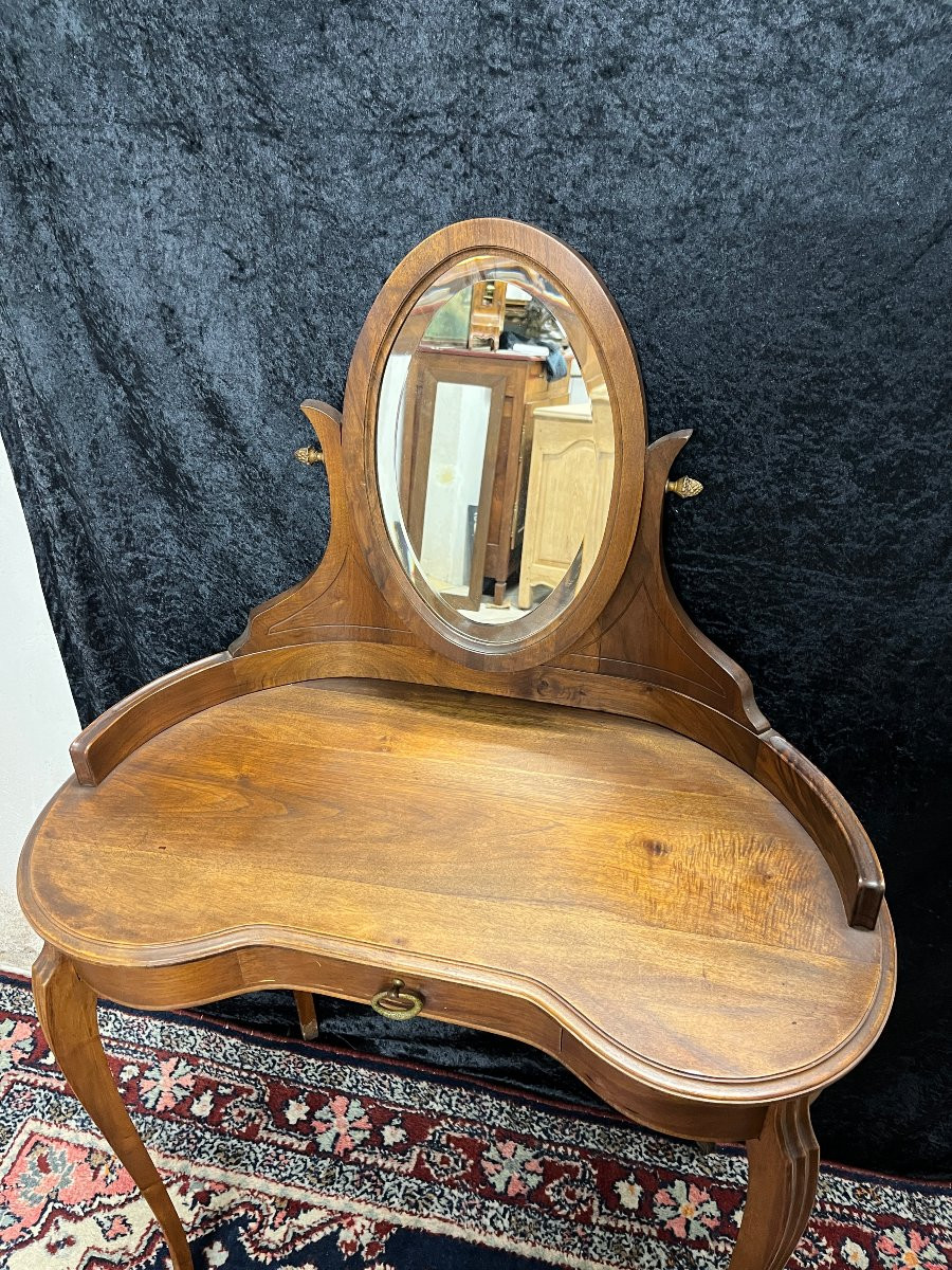 Art Deco Style Walnut Dressing Table-photo-3