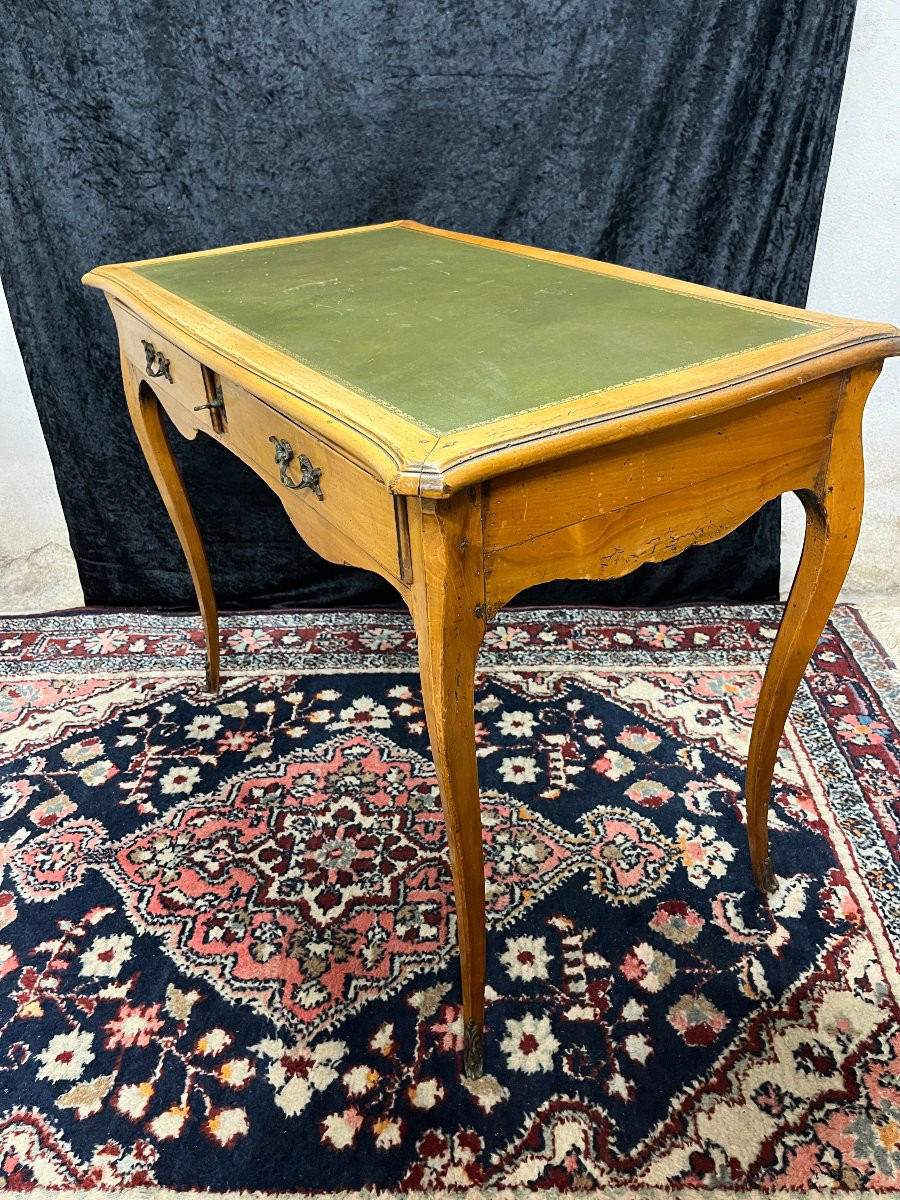 Louis XV Style Desk, Leather Tooled-photo-4