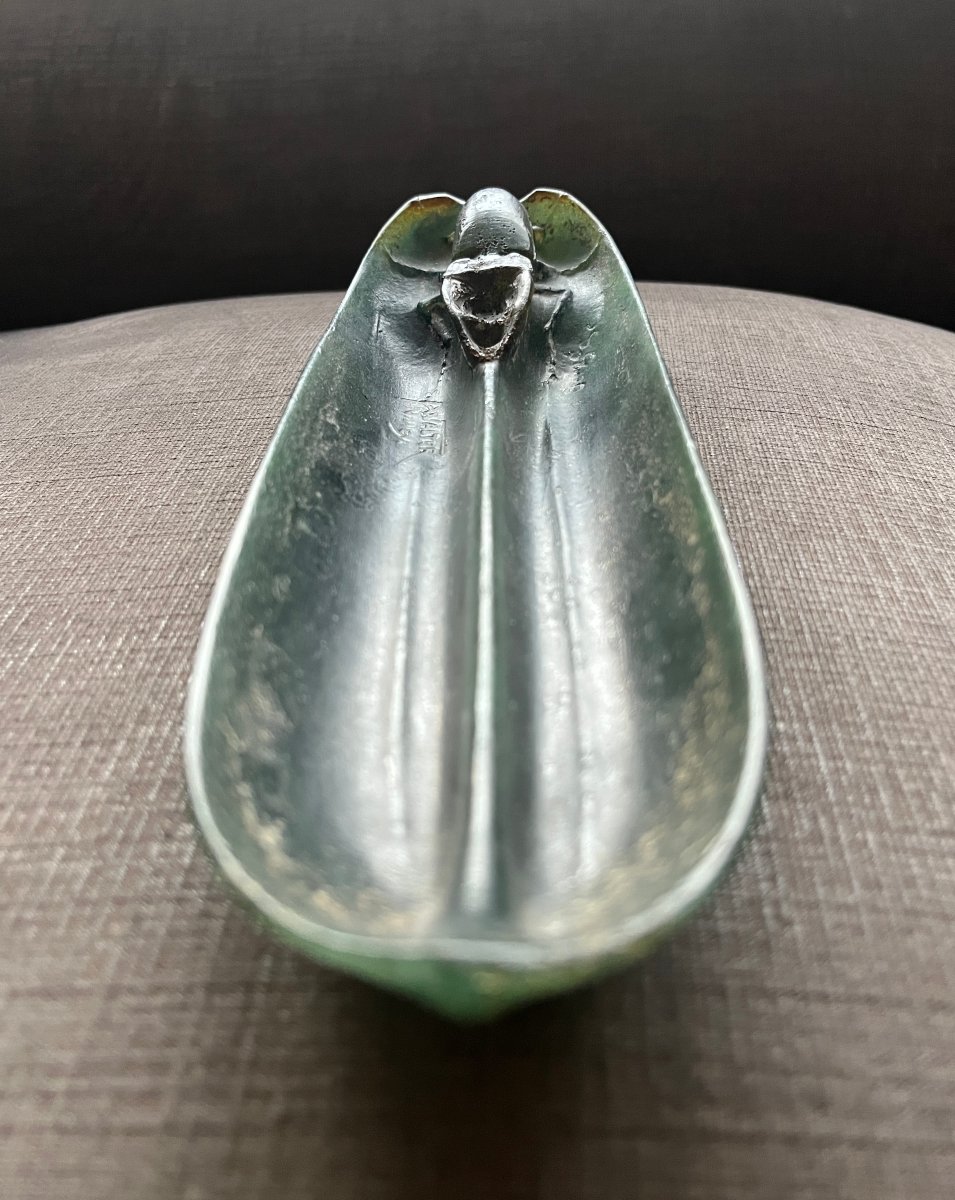 Walter & Bergé Nancy - Plumier au Lucane - ca1920 - Pâte de verre polychrome-photo-5