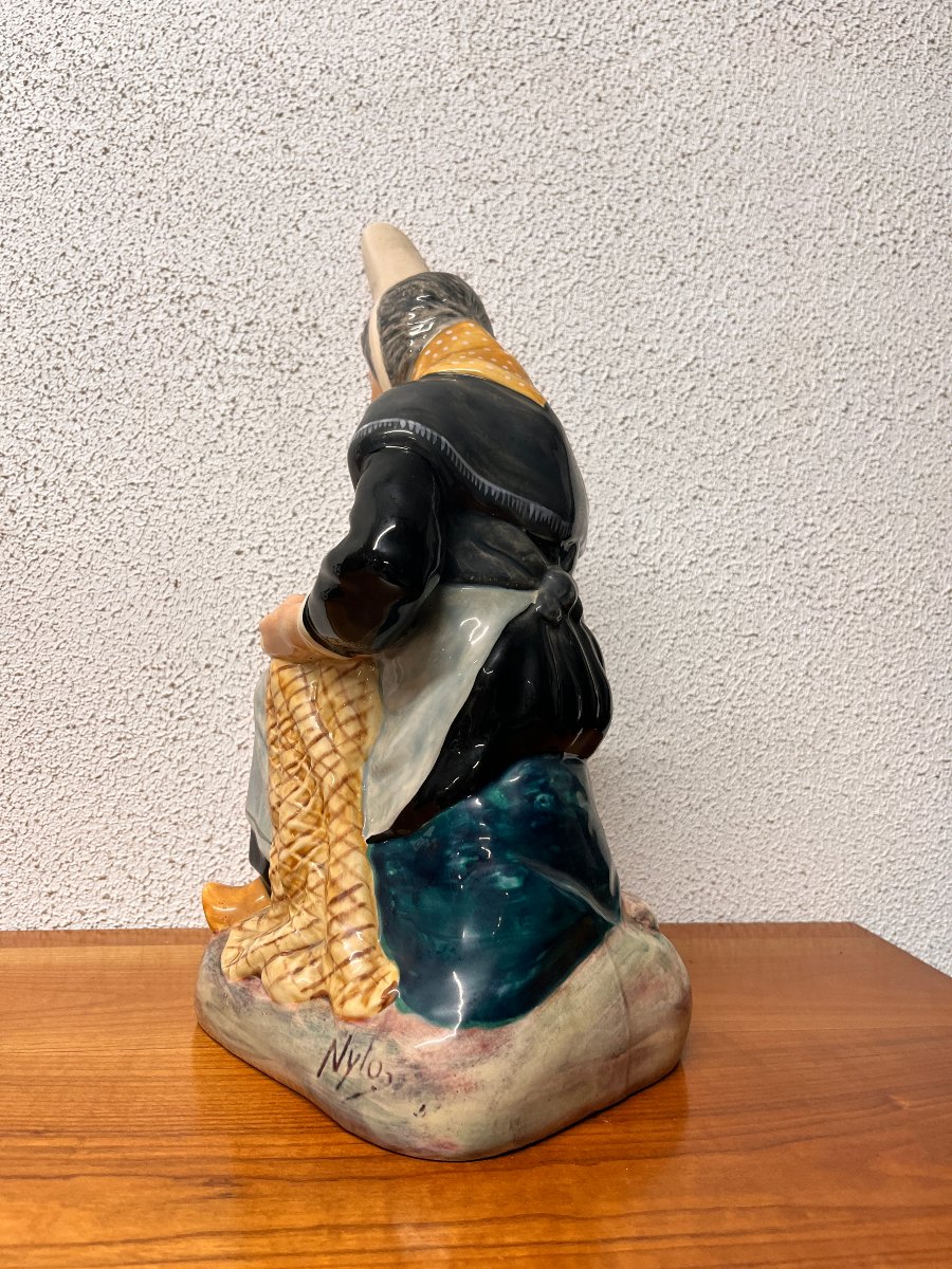 Breton Woman In Desvres Earthenware - Gabriel Fourmaintreaux - Breiz Pierrick-photo-3
