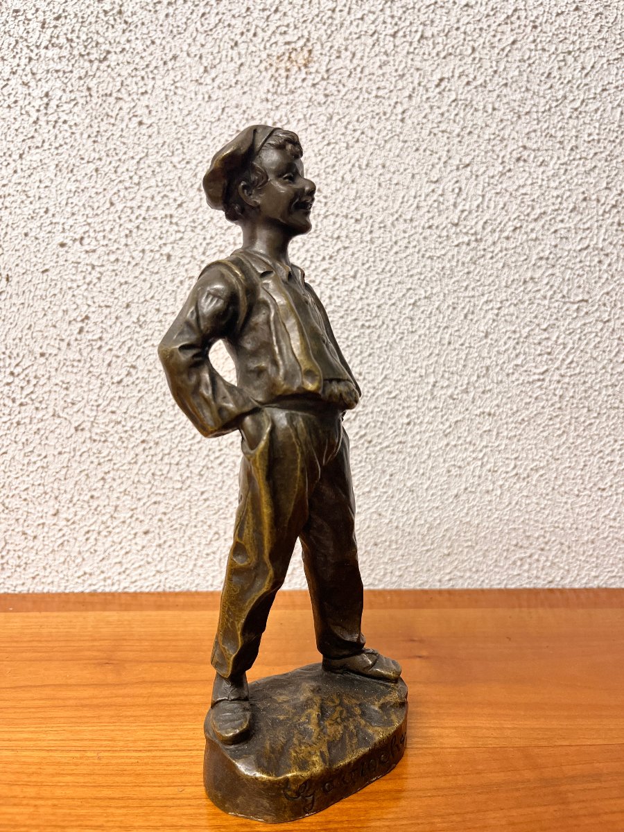 Bronze Gavroche - Georges Omerth 1895 1925-photo-2