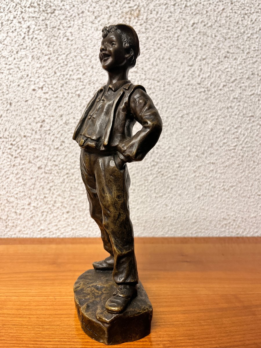 Bronze Gavroche - Georges Omerth 1895 1925-photo-2