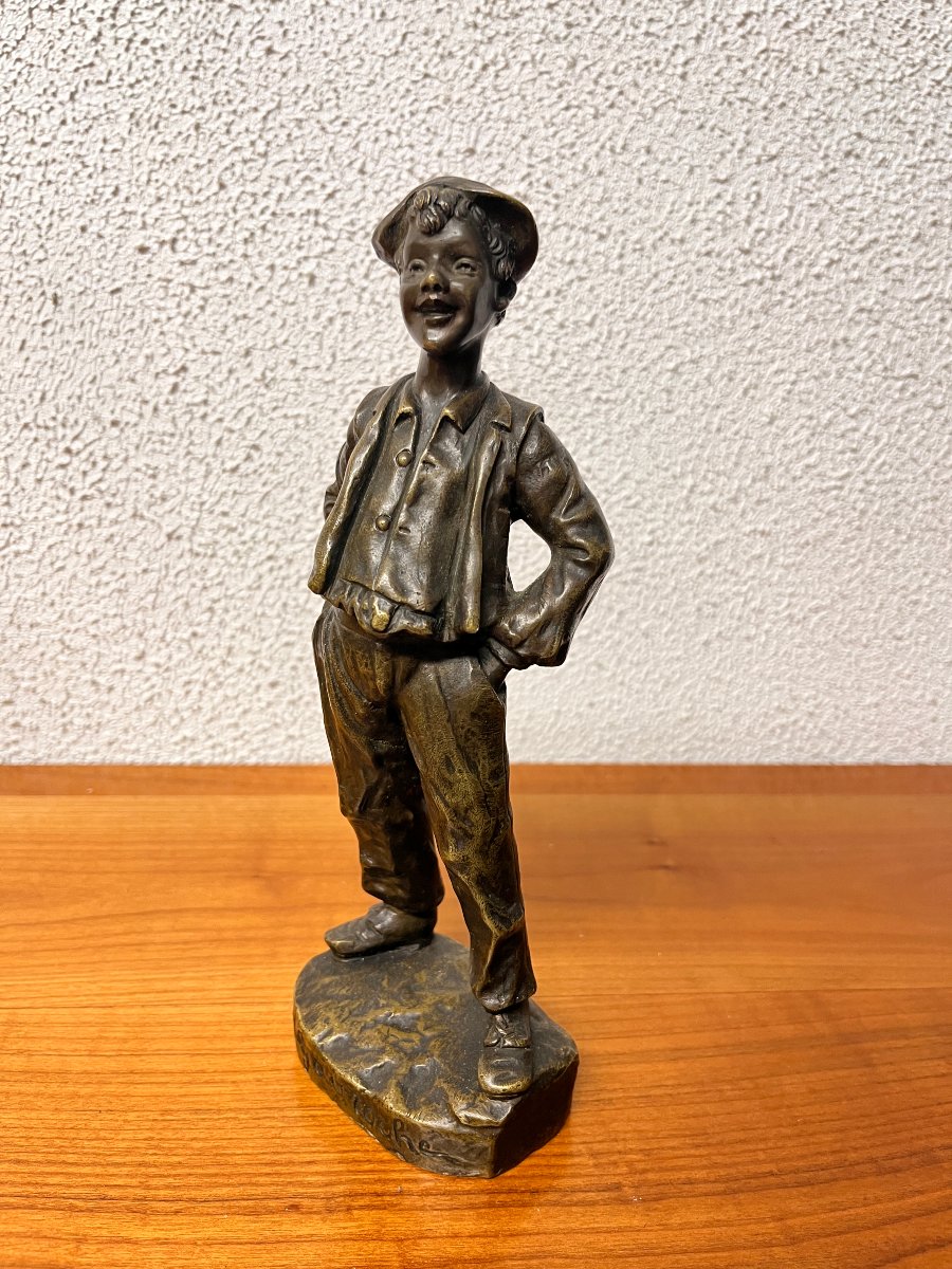 Bronze Gavroche - Georges Omerth 1895 1925-photo-4