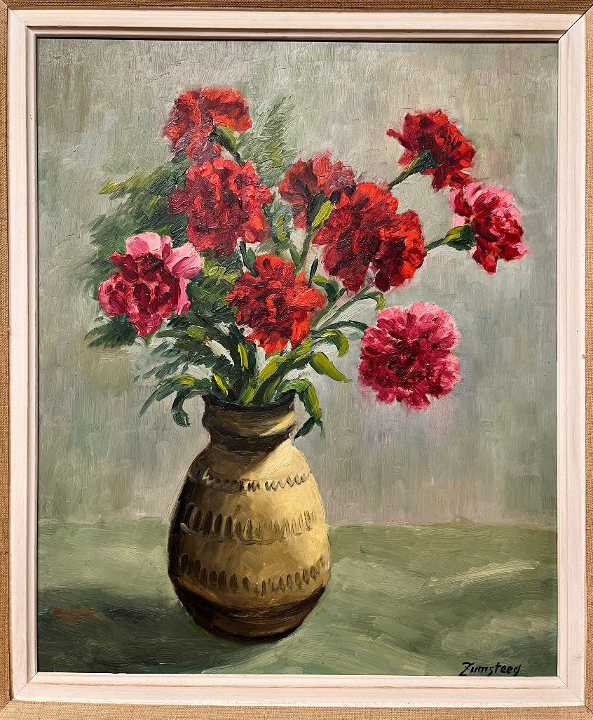 Painting By Marcel Zumsteeg. Still Life. Strasbourg Neudorf.-photo-4