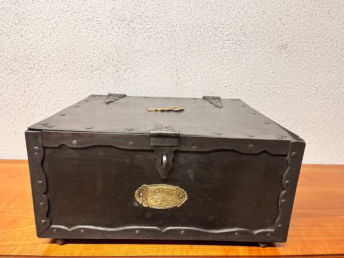 Coffret en fer forgé XIX°-photo-3