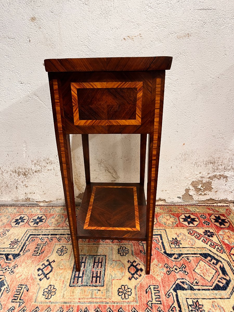 Louis XVI-era Inlaid Nightstand-photo-1