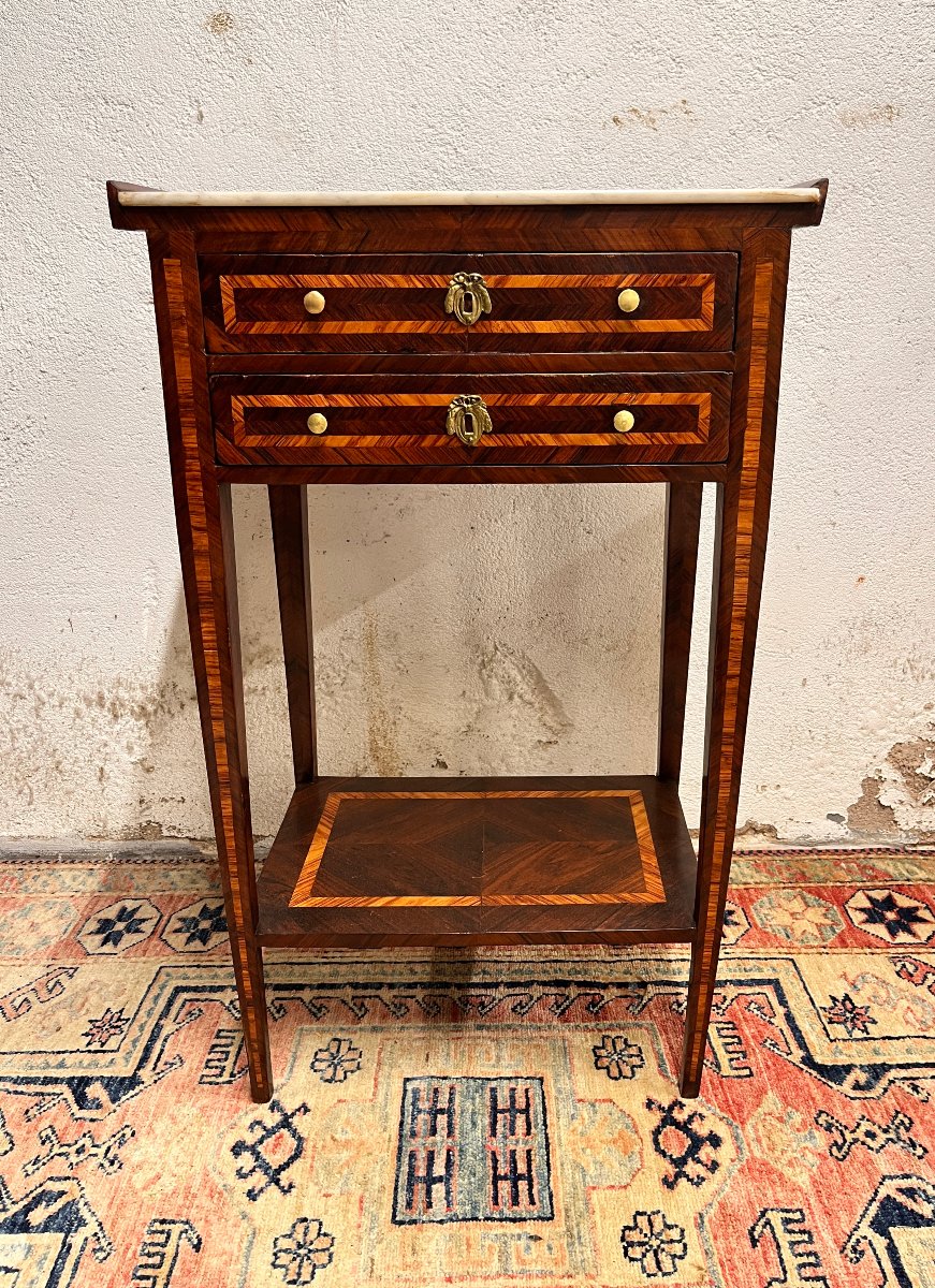 Louis XVI-era Inlaid Nightstand