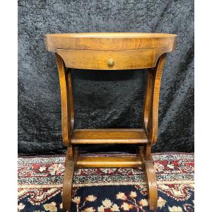 Restoration Style Lyre-style Pedestal Table