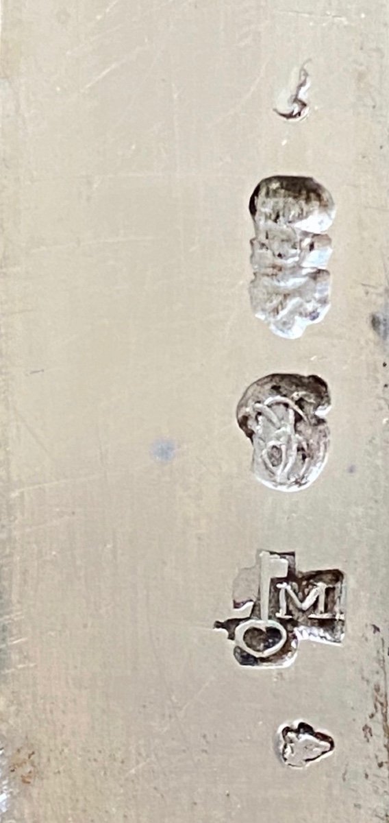 Couteau, pliant, à la Berge, de voyage,  lames, Argent, Acier, Nacre, Or, Orléans, XVIIIè-photo-4