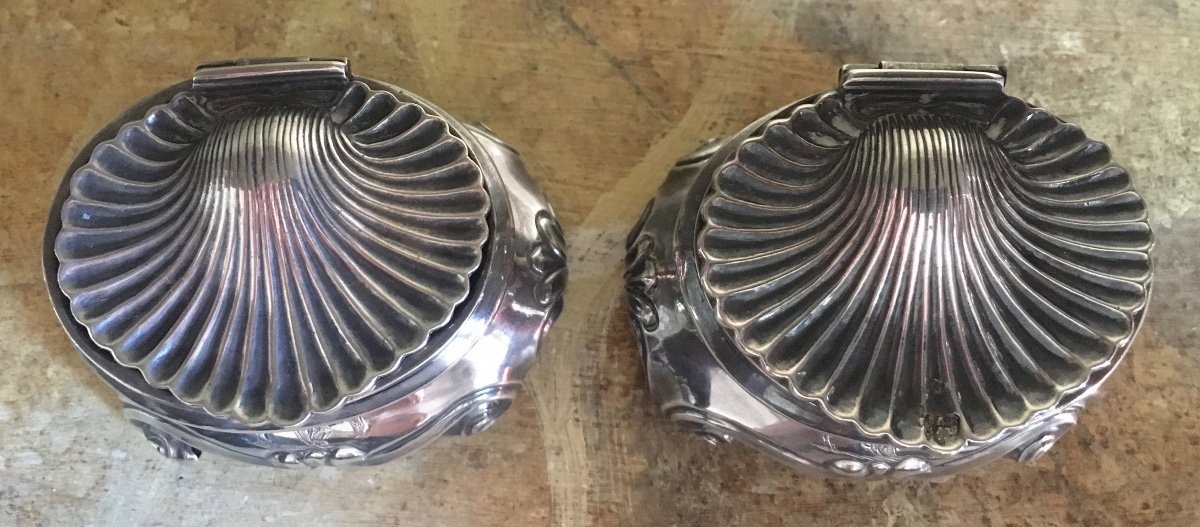 Toulouse, Paire de Salières, Salerons, Poivrière, Argent, Armoiries,  1773-photo-3
