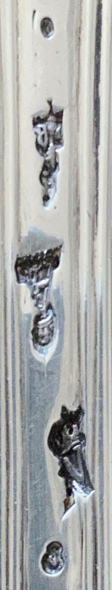 Stew Spoon, Silver, Fillets Shells, Paris, 1776-photo-1
