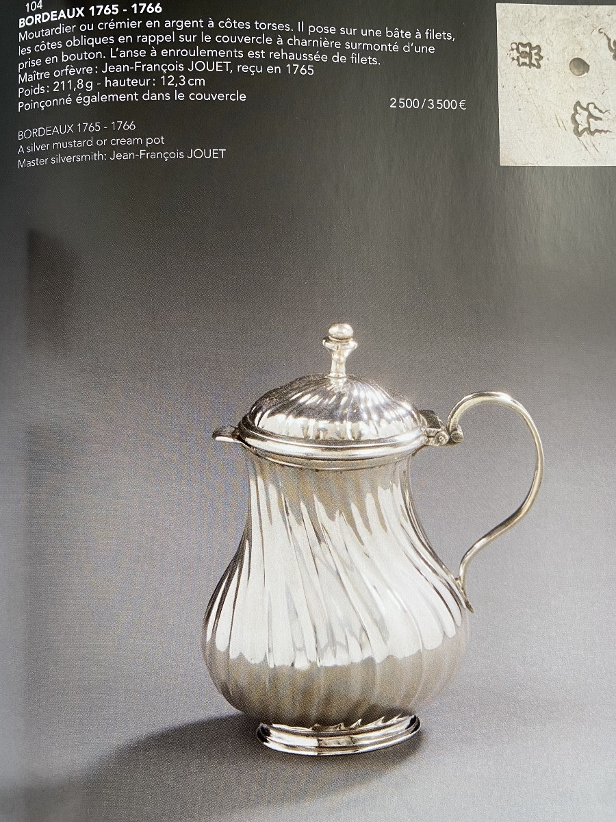 Creamer, Mustard, Plated Metal, Silver, Twisted Ribs, 18th Century-photo-6