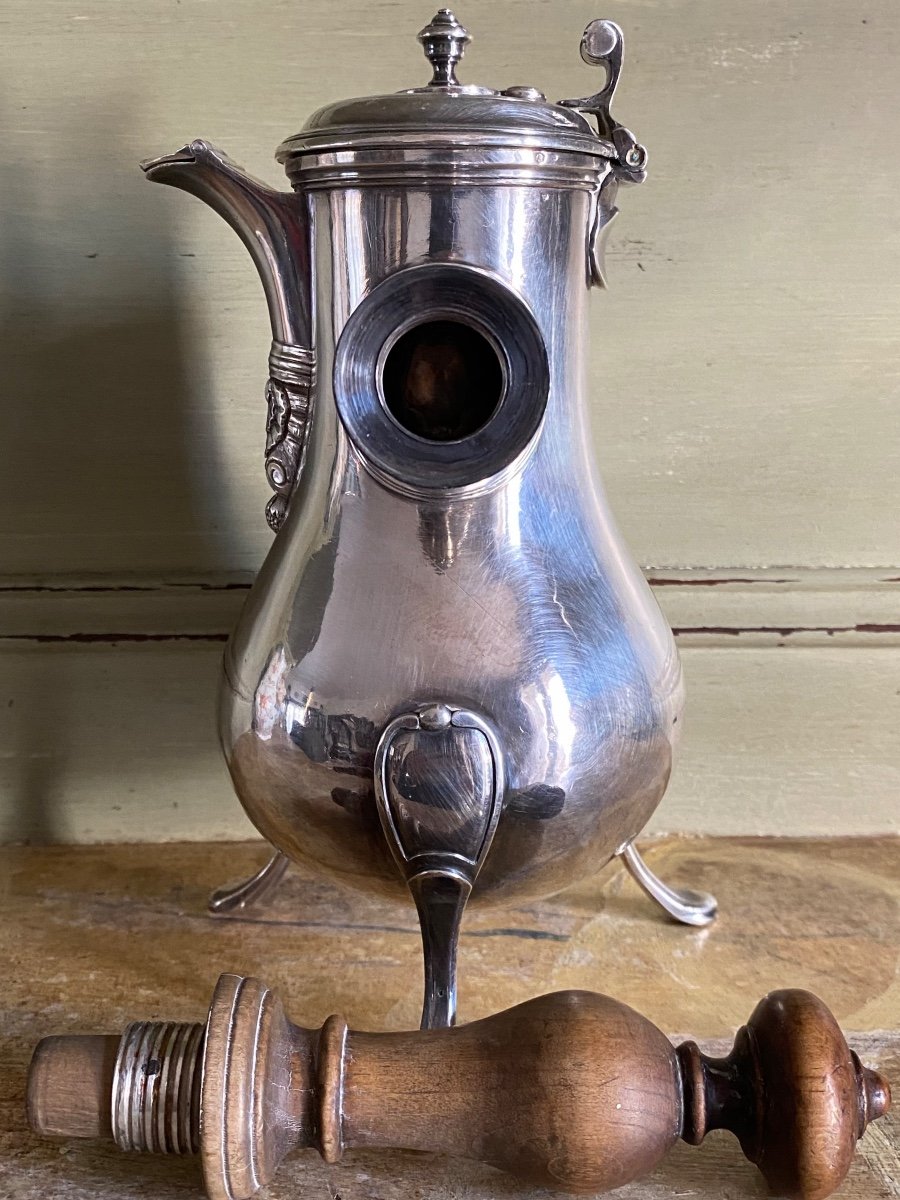 Chocolate Pot, Jug, Silver, Paris 1757-photo-2