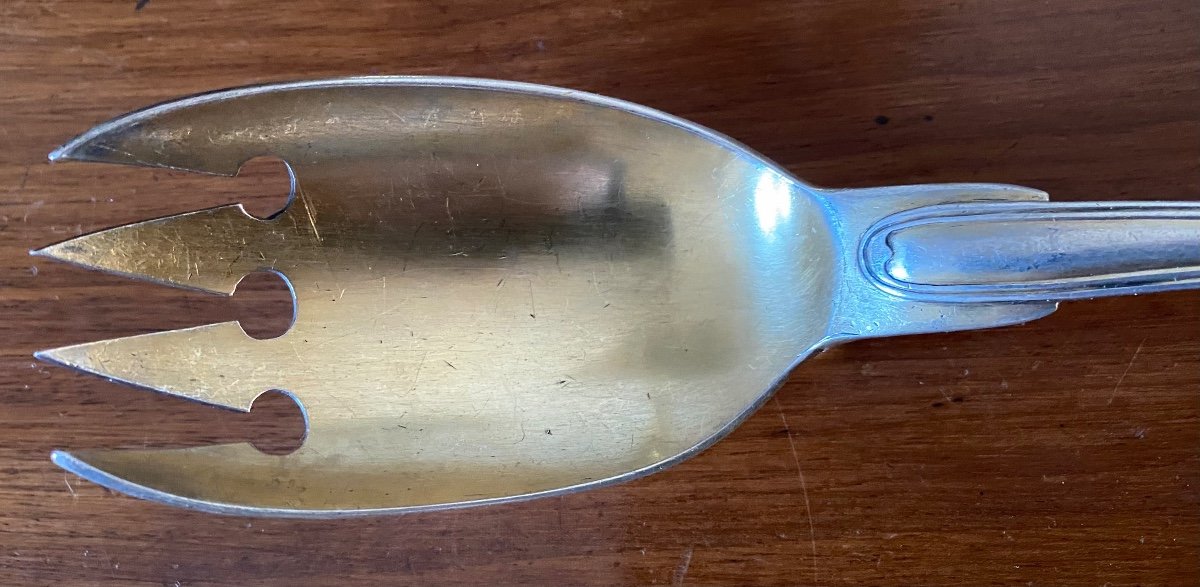 Serving Spoon, Stew, Silver, Shell Fillets, Paris 1739-photo-1