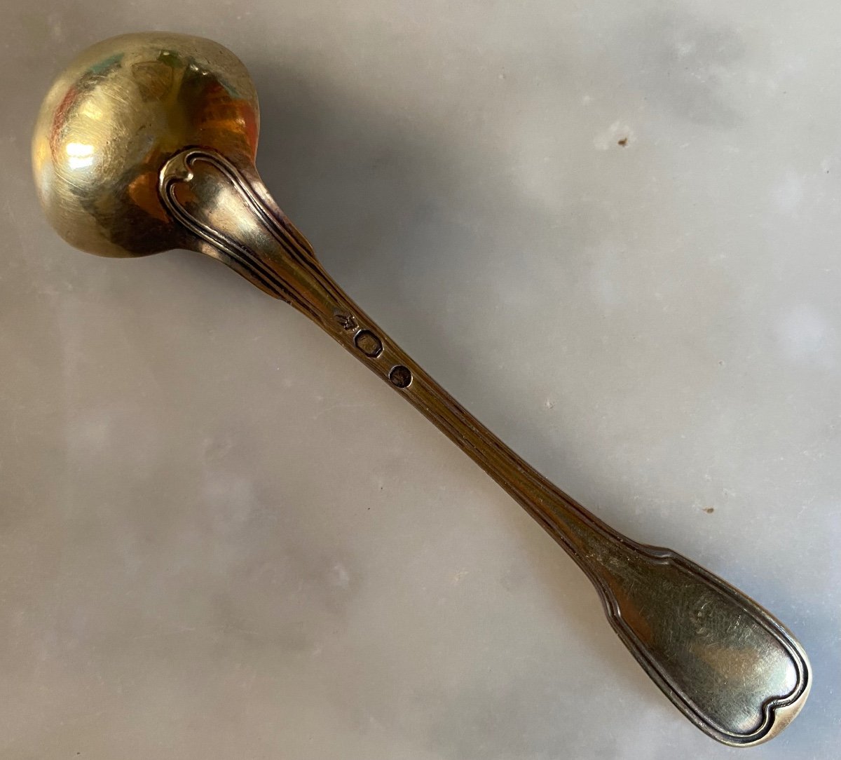 Ladle, Mustard Spoon, Gilt Silver, Empire, 19th Century