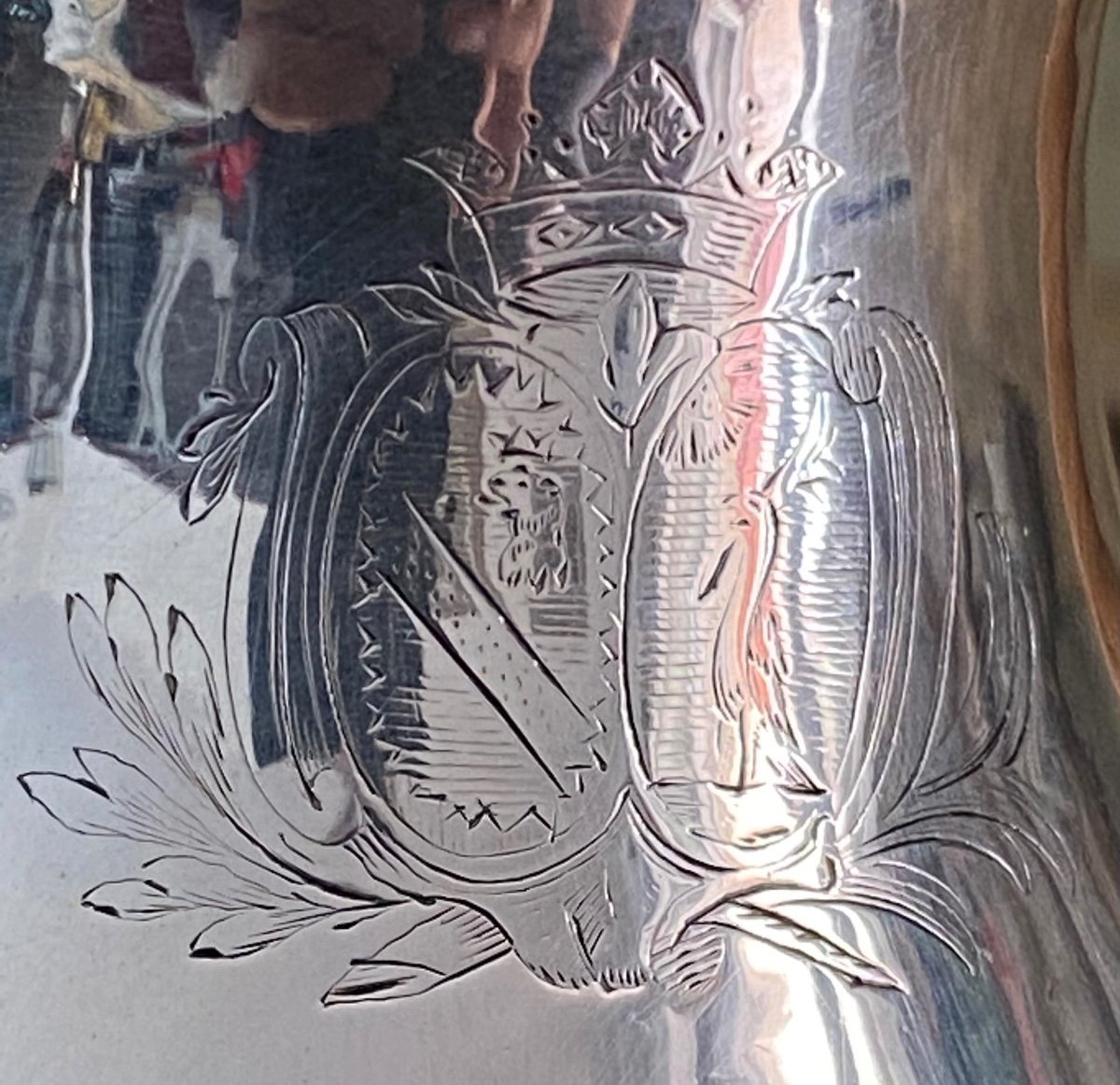 Egoïste, Marabout Jug, Creamer, Silver Coat Of Arms, Paris 1744-photo-8