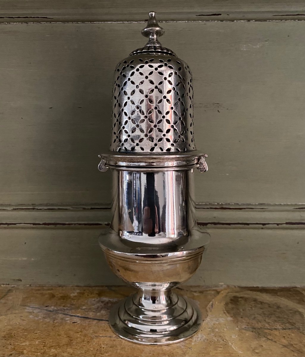 Sprinkler, Plated Metal, Silver, 18th Century-photo-3