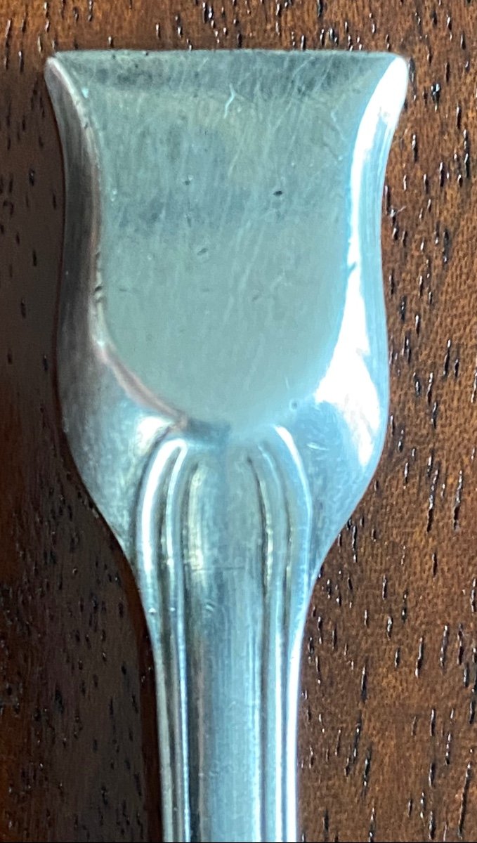 Marrow Spoon, Marrow Pull, Salt Shovel, Silver, 18th Century-photo-1