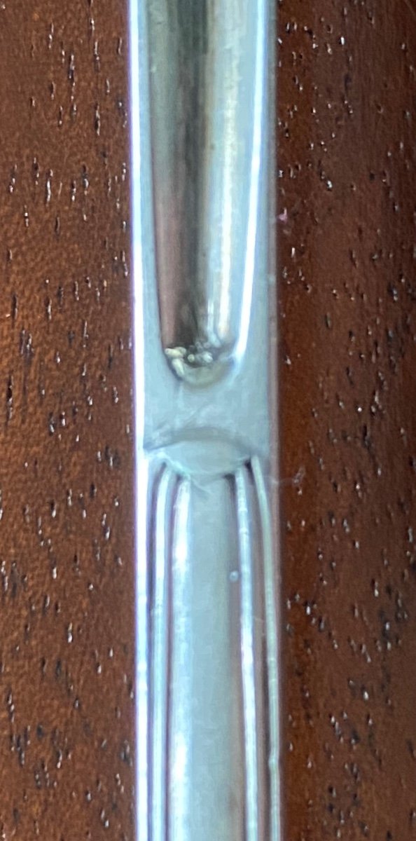 Marrow Spoon, Marrow Pull, Salt Shovel, Silver, 18th Century-photo-3