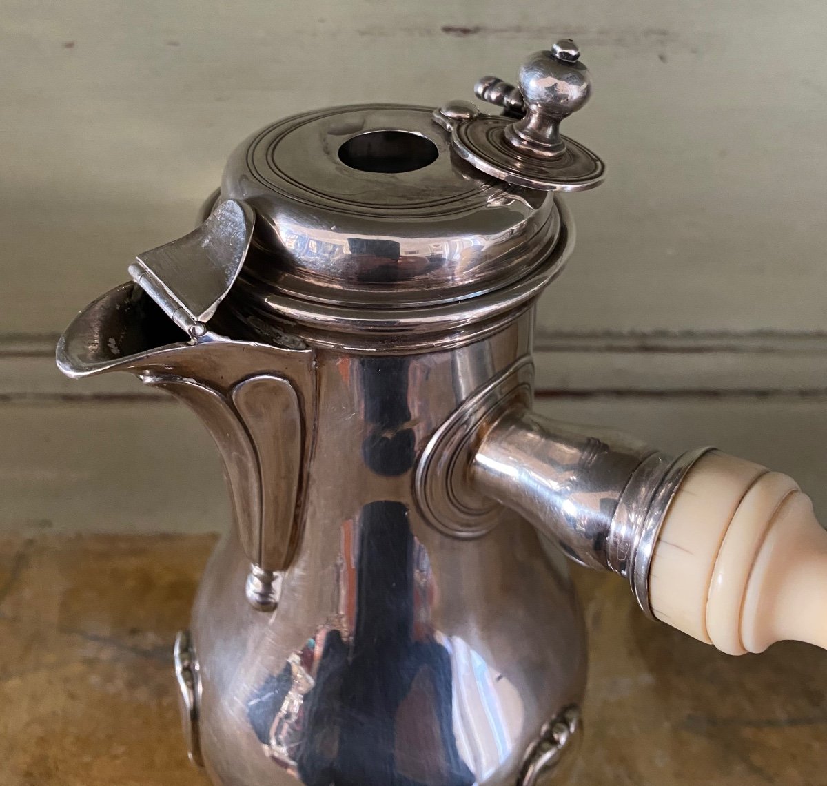 Chocolate Maker, Silver, Paris 1781-photo-2