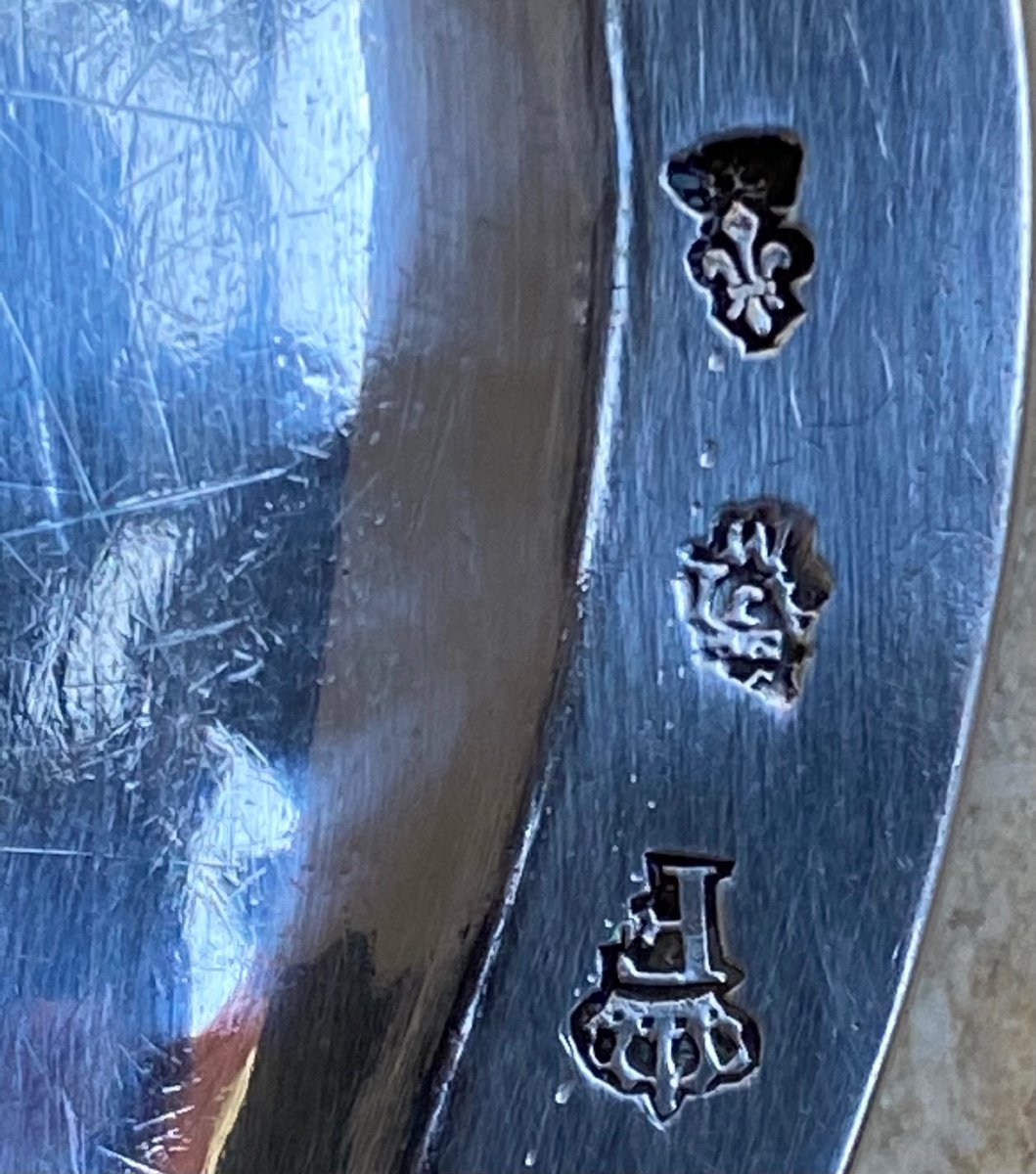 Plat, Assiette, Argent, Filets Contours, Armoiries, Lille 1776-photo-1