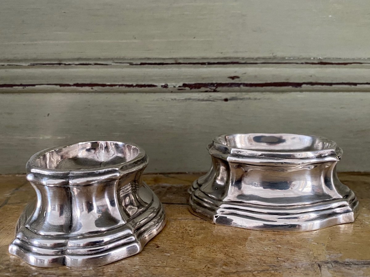 Perpignan, Pair Of Salt Cellars, Silver, 1750-photo-2